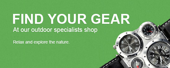 Find your gear at  our outdoor specialists shop! Relax and explore the nature.